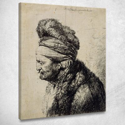 La Seconda Testa Orientale Rembrandt van Rijn rvr240 quadro stampa su tela