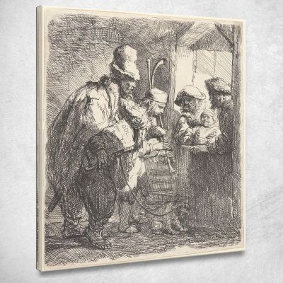 I Musicisti Ambulanti Rembrandt van Rijn rvr248 quadro stampa su tela
