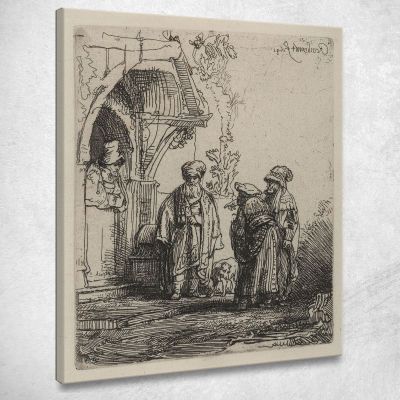 Tre Figure Orientali Rembrandt van Rijn rvr257 quadro stampa su tela