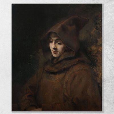Tito In Abito Da Monaco Rembrandt van Rijn, rvr259 quadro stampa su tela