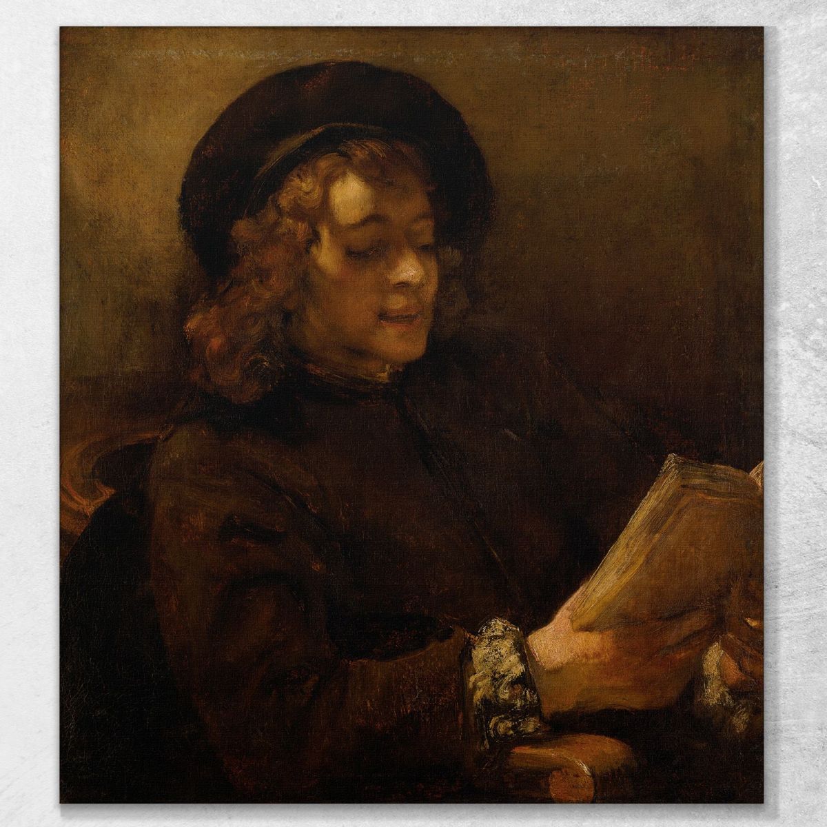 Titus Van Rijn Il Figlio Dell'Artista Che Legge Rembrandt van Rijn rvr260 quadro stampa su tela