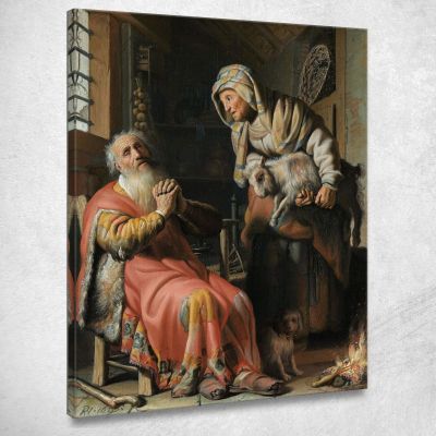 Tobia E Anna Con Il Capretto Rembrandt van Rijn rvr263 quadro stampa su tela