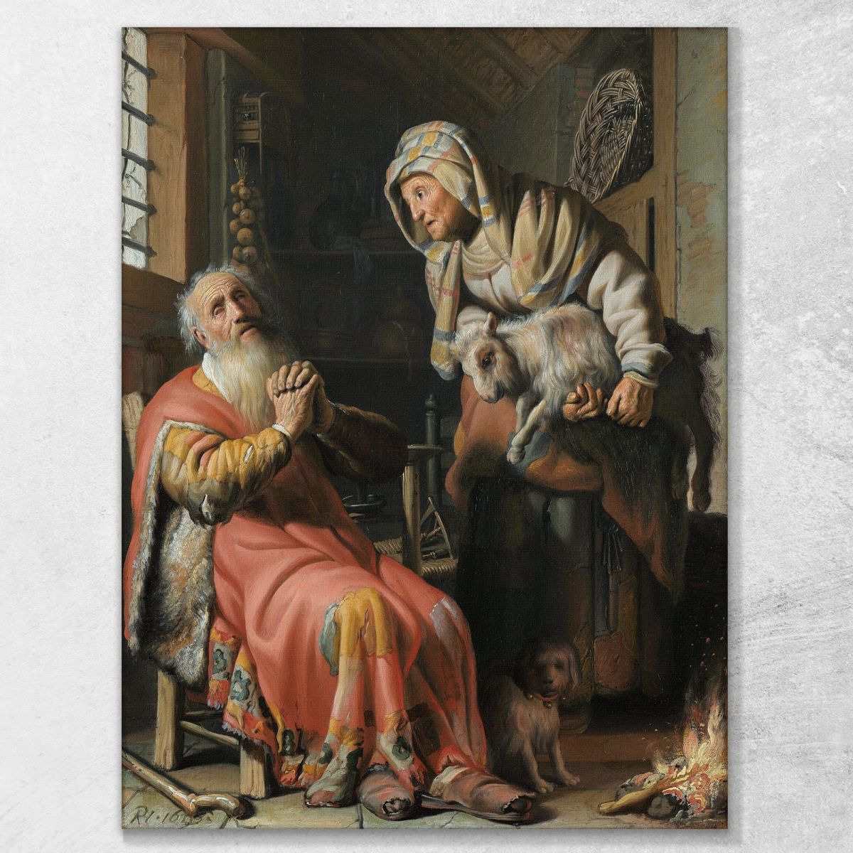 Tobia E Anna Con Il Capretto Rembrandt van Rijn rvr263 quadro stampa su tela