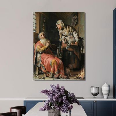 Tobia E Anna Con Il Capretto Rembrandt van Rijn rvr263 quadro stampa su tela