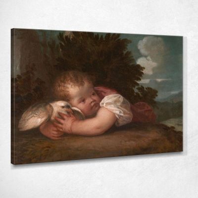 Un Ragazzo Con Un Uccello Titian Tiziano Vecellio ttn1 quadro stampa su tela