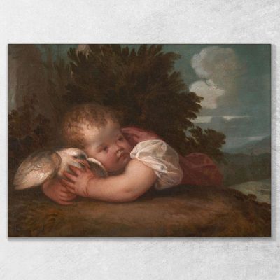 Un Niño Con Un Pájaro Titian Tiziano Vecellio, ttn1 cuadro en lienzo