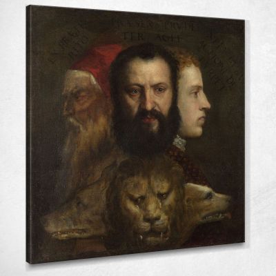 Un'Allegoria Della Prudenza Titian Tiziano Vecellio ttn5 quadro stampa su tela