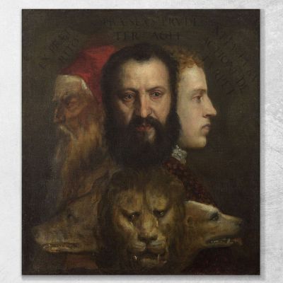 Un'Allegoria Della Prudenza Titian Tiziano Vecellio ttn5 quadro stampa su tela