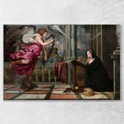 Annunciazione 1540 Titian Tiziano Vecellio ttn8 quadro stampa su tela