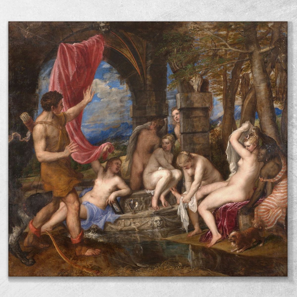 Diana E Atteone Titian Tiziano Vecellio ttn21 quadro stampa su tela