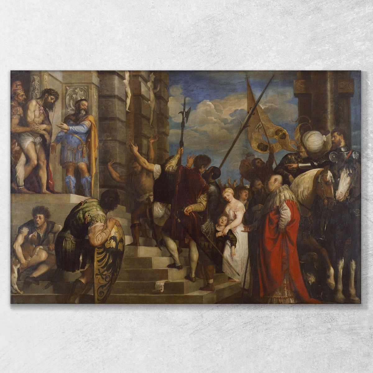 Ecce Homo 3 Titian Tiziano Vecellio ttn24 quadro stampa su tela