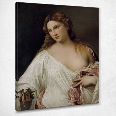 Flora Titian Tiziano Vecellio ttn27 quadro stampa su tela