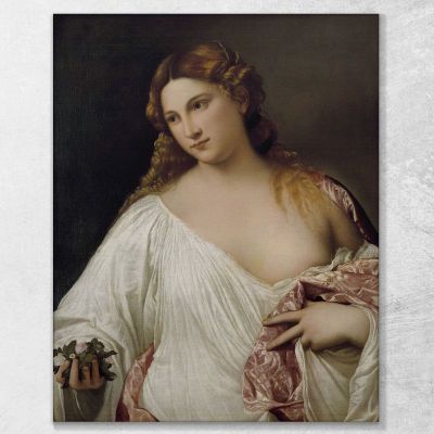 Flora Titian Tiziano Vecellio ttn27 quadro stampa su tela