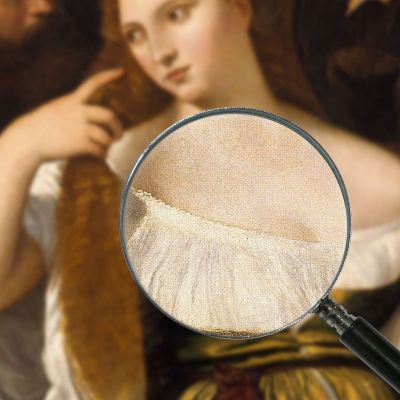 Ragazza Davanti Allo Specchio Titian Tiziano Vecellio ttn30 quadro stampa su tela