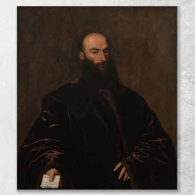 Ritratto Di Giacomo Di Andrea Dolfin Titian Tiziano Vecellio ttn52 quadro stampa su tela