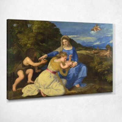 The Aldobrandini Madonna Titian Tiziano Vecellio ttn60 quadro stampa su tela