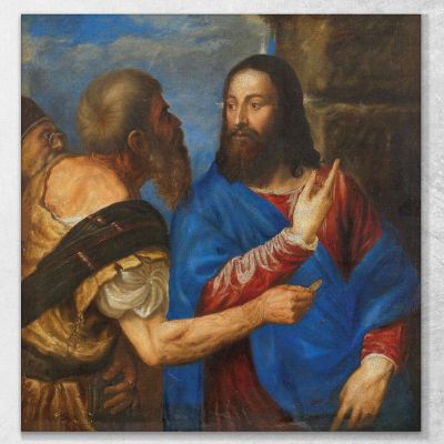 La Moneta Del Tributo Titian Tiziano Vecellio ttn70 quadro stampa su tela