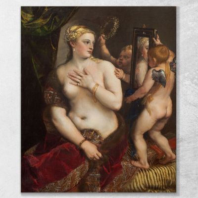 Venere Con Uno Specchio Titian Tiziano Vecellio ttn78 quadro stampa su tela