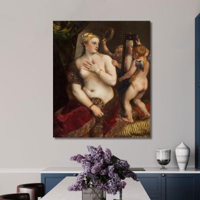 Venere Con Uno Specchio Titian Tiziano Vecellio ttn78 quadro stampa su tela