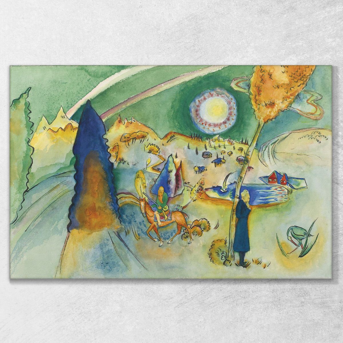 Acquerello Per Poul Bjerre Wassily Kandinsky wk10 quadro stampa su tela