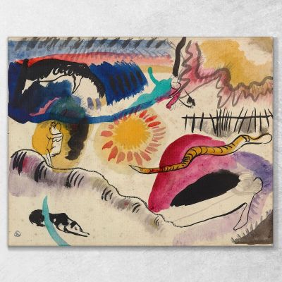 Watercolor No. 3 Love Garden Wassily Kandinsky, wk12 canvas print