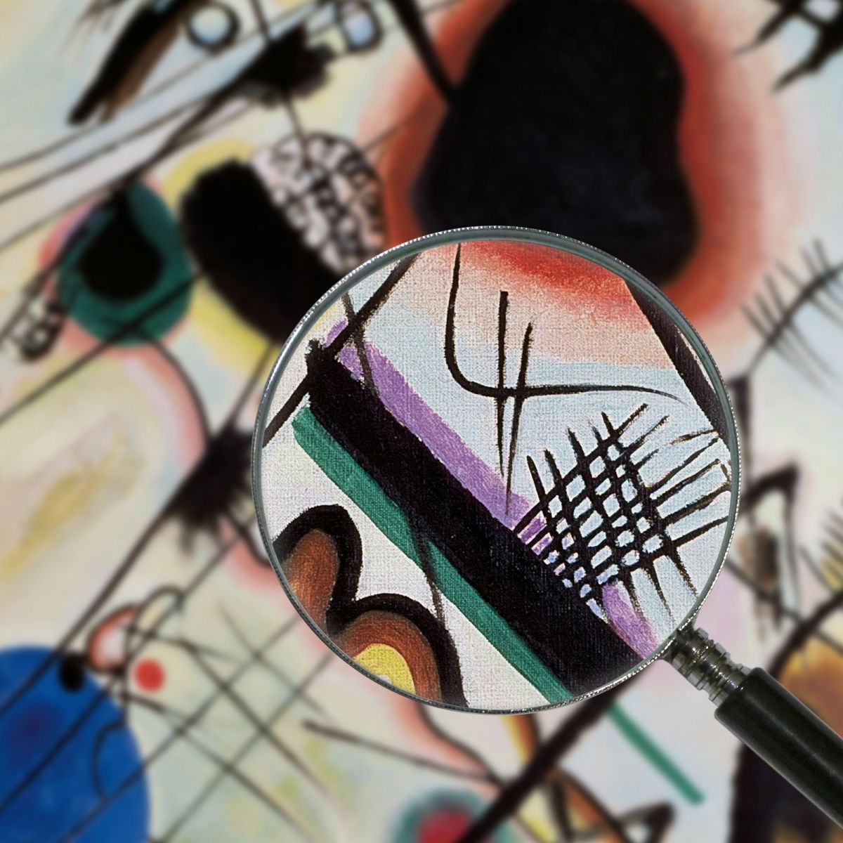 Macchia Nera 1921 Wassily Kandinsky wk21 quadro stampa su tela