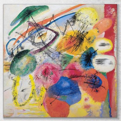 Tratti Neri I Wassily Kandinsky wk22 quadro stampa su tela