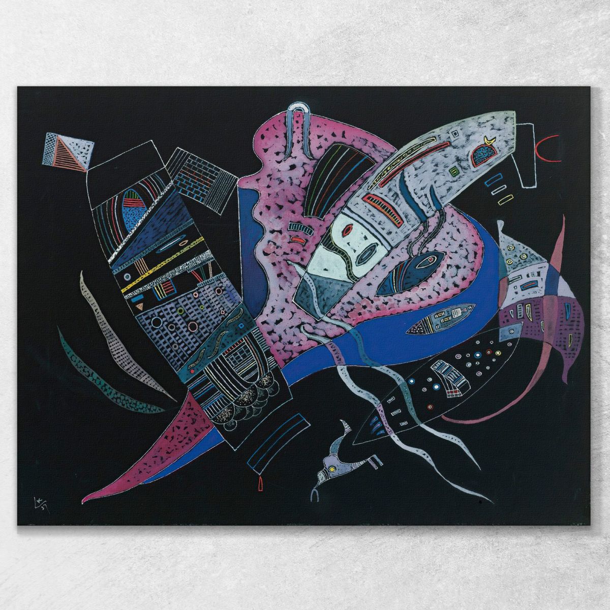 Concentrati Wassily Kandinsky wk39 quadro stampa su tela