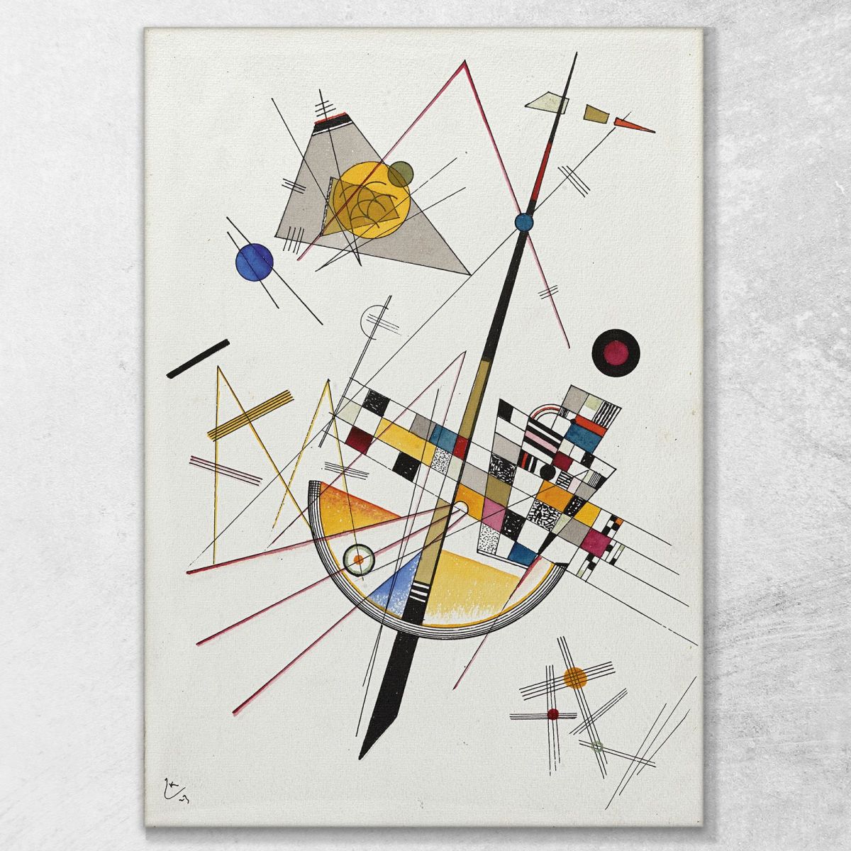 Tensione Delicata Wassily Kandinsky wk43 quadro stampa su tela