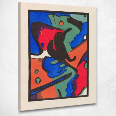 Il Cavaliere Azzurro 2 Wassily Kandinsky wk45 quadro stampa su tela