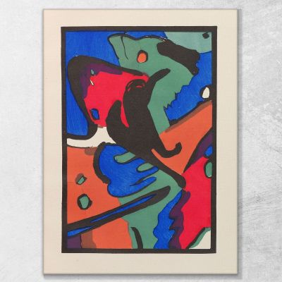 Il Cavaliere Azzurro 2 Wassily Kandinsky wk45 quadro stampa su tela