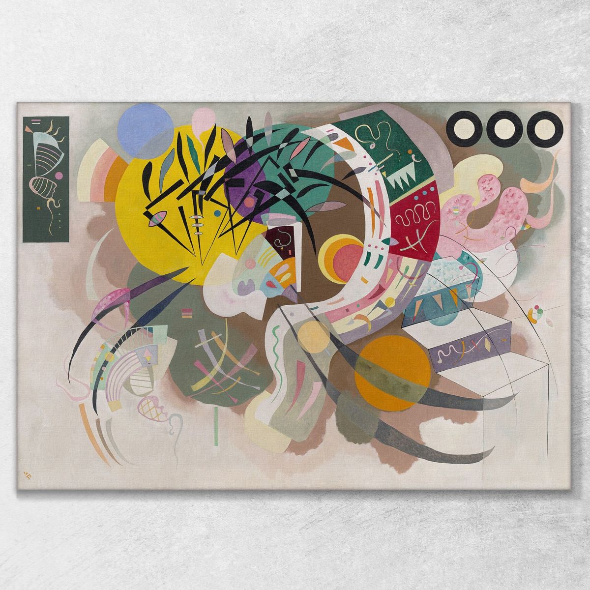 Curva Dominante 1936 Wassily Kandinsky wk50 quadro stampa su tela