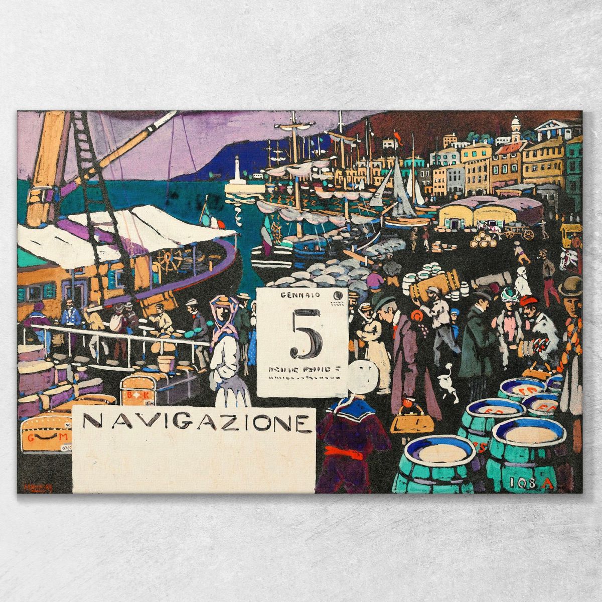 Design Per Un Poster Di Nave Studio Per Un Poster Di Nave Wassily Kandinsky wk58 quadro stampa su tela