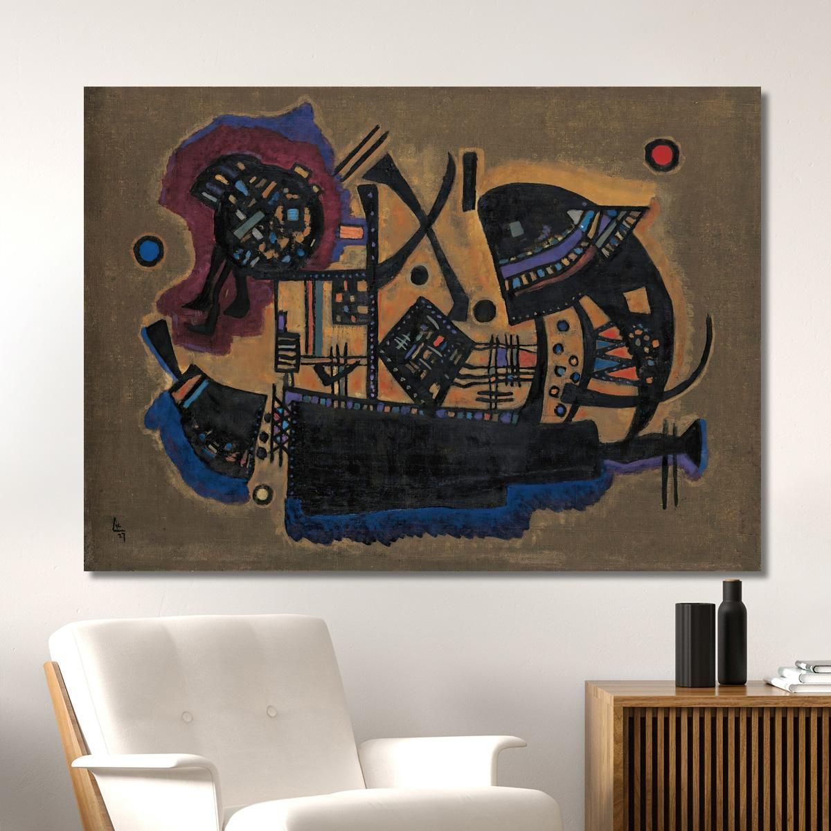 Treccia Intrecciata Wassily Kandinsky wk66 quadro stampa su tela