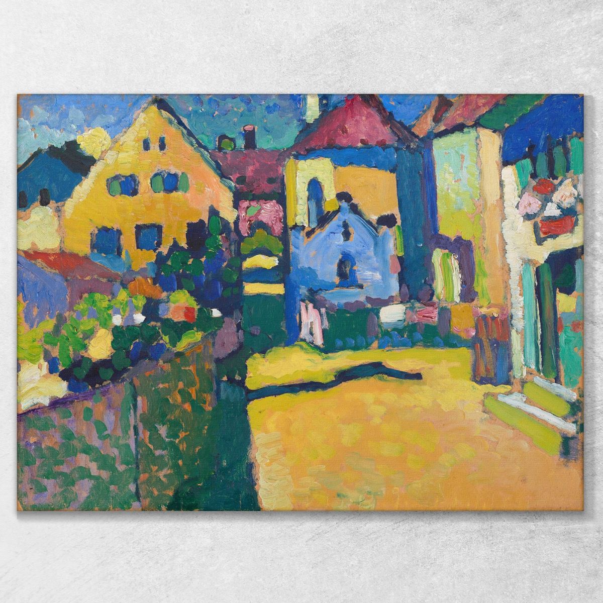 Via Verde A Murnau Wassily Kandinsky wk70 quadro stampa su tela