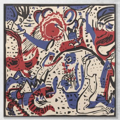 Sonidos Pl.11 Wassily Kandinsky, wk127 cuadro en lienzo