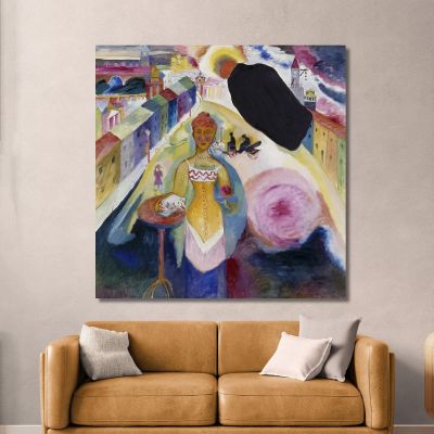 Signora A Mosca Wassily Kandinsky wk144 quadro stampa su tela