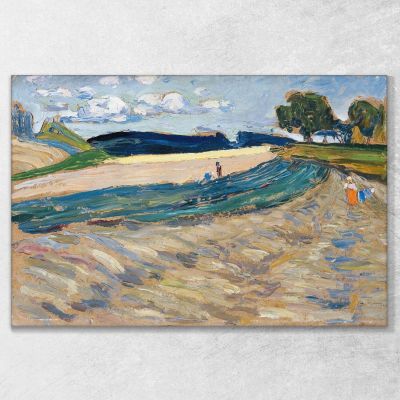 Paesaggio Con Campo Giallo Wassily Kandinsky wk145 quadro stampa su tela