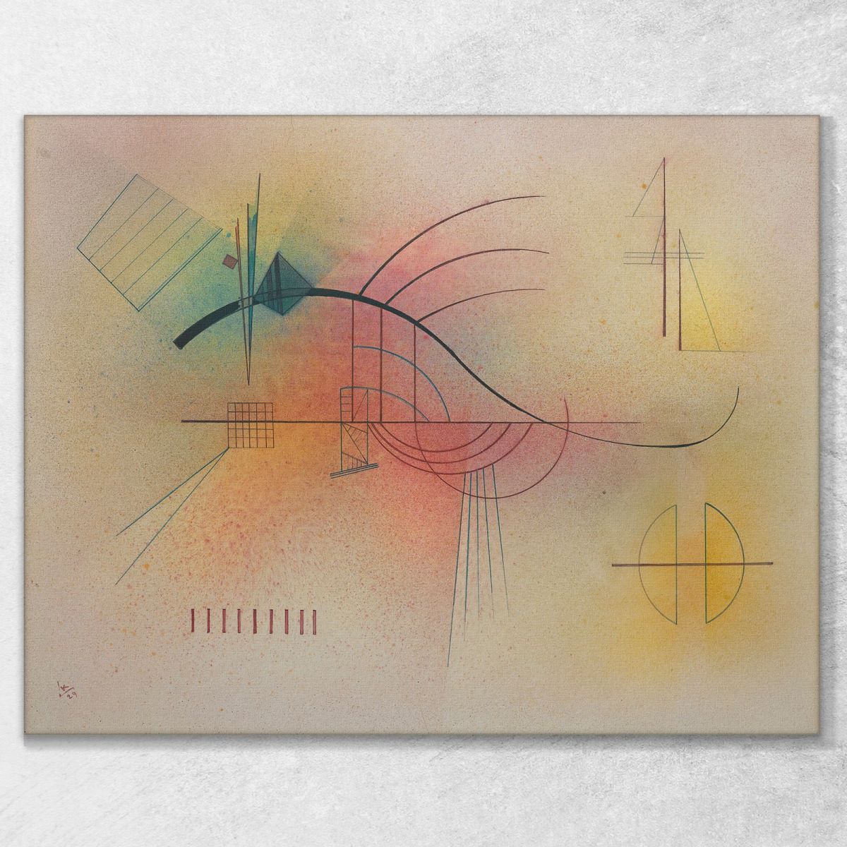 Linea Linea Wassily Kandinsky wk150 quadro stampa su tela