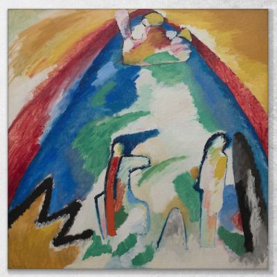 Montaña Wassily Kandinsky, wk159 cuadro en lienzo