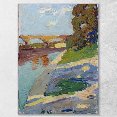 Munich The Isar Wassily Kandinsky, wk161 canvas print