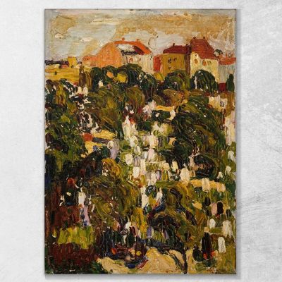 Munich The Northern Cemetary 1903 Wassily Kandinsky, wk162 canvas print