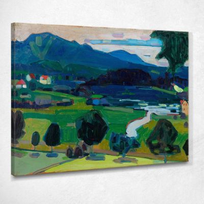 Murnau Vista Sullo Staffelsee Wassily Kandinsky wk168 quadro stampa su tela