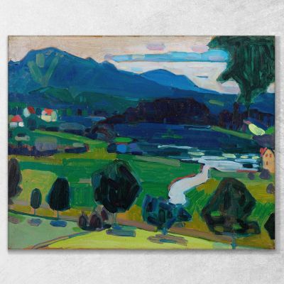 Murnau Vista Sullo Staffelsee Wassily Kandinsky wk168 quadro stampa su tela