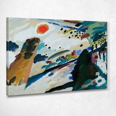 Paesaggio Romantico Wassily Kandinsky wk200 quadro stampa su tela