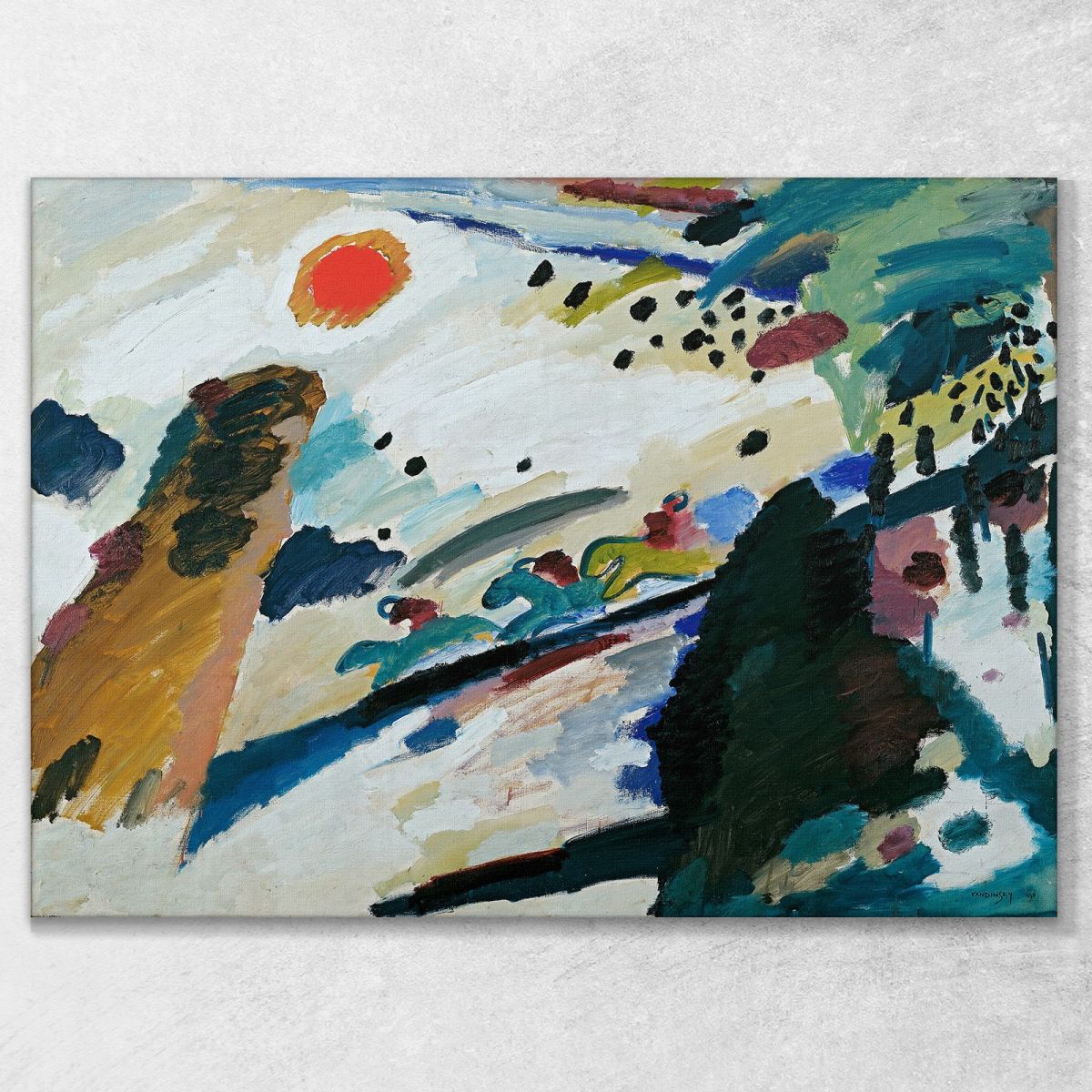 Paesaggio Romantico Wassily Kandinsky wk200 quadro stampa su tela