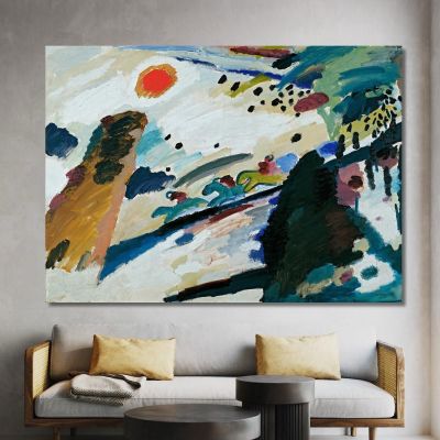 Paesaggio Romantico Wassily Kandinsky wk200 quadro stampa su tela