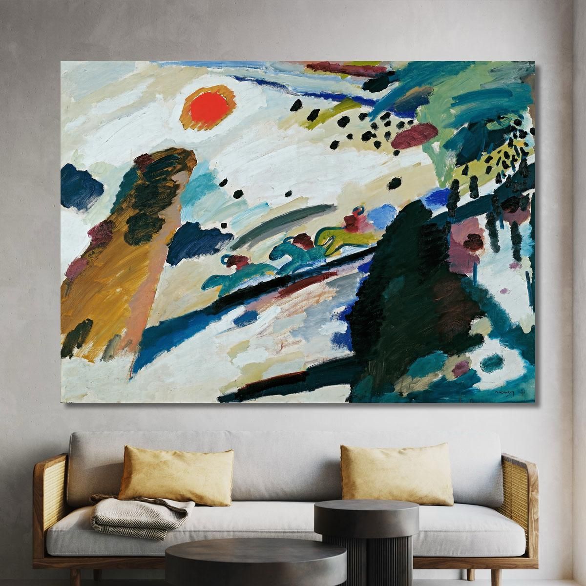 Paesaggio Romantico Wassily Kandinsky wk200 quadro stampa su tela