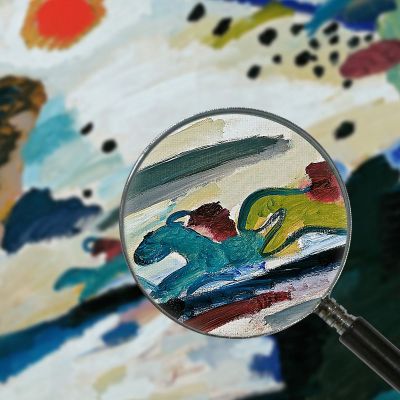 Paesaggio Romantico Wassily Kandinsky wk200 quadro stampa su tela