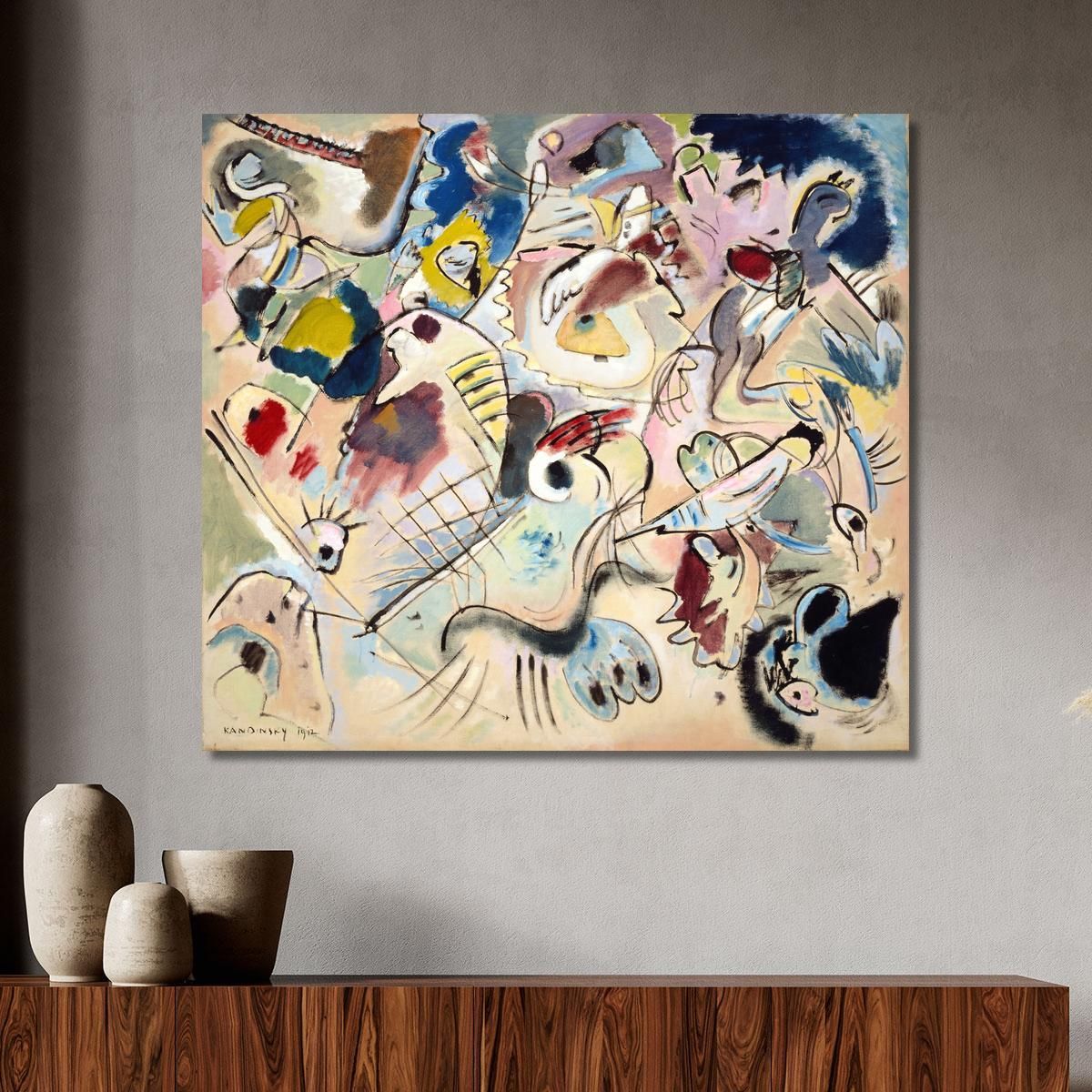 Schizzo 160A Wassily Kandinsky wk209 quadro stampa su tela